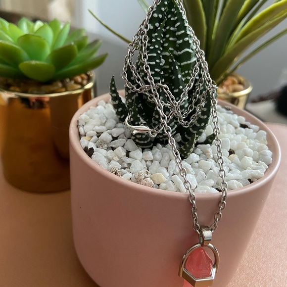 Peach Quartz Necklace - Picture 2 of 3